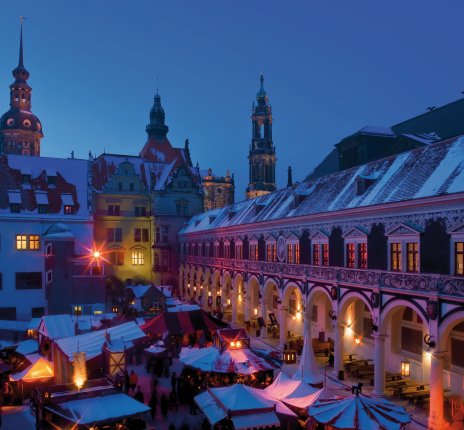 Mittelalter Weihnacht im Stallhof des Residenzschlosses Dresden © DMG/Dittrich