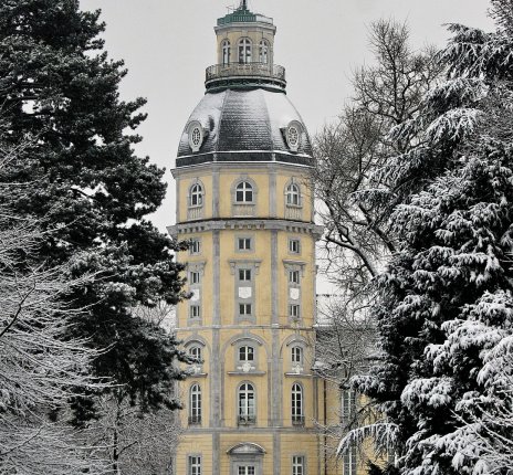 Karlsruher Schloss im Schnee © Stadtmarketing Karlsruhe GmbH/R. Fränkle-Bildstelle d.Stadt Karlsruhe