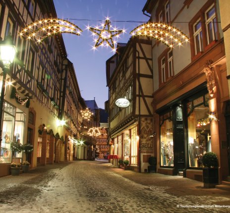 Weihnachtlich geschmücktes Miltenberg © Tourismusgemeinschaft Miltenberg Bürgstadt Kleinheubach