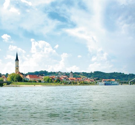 Blick auf Vilshofen an der Donau