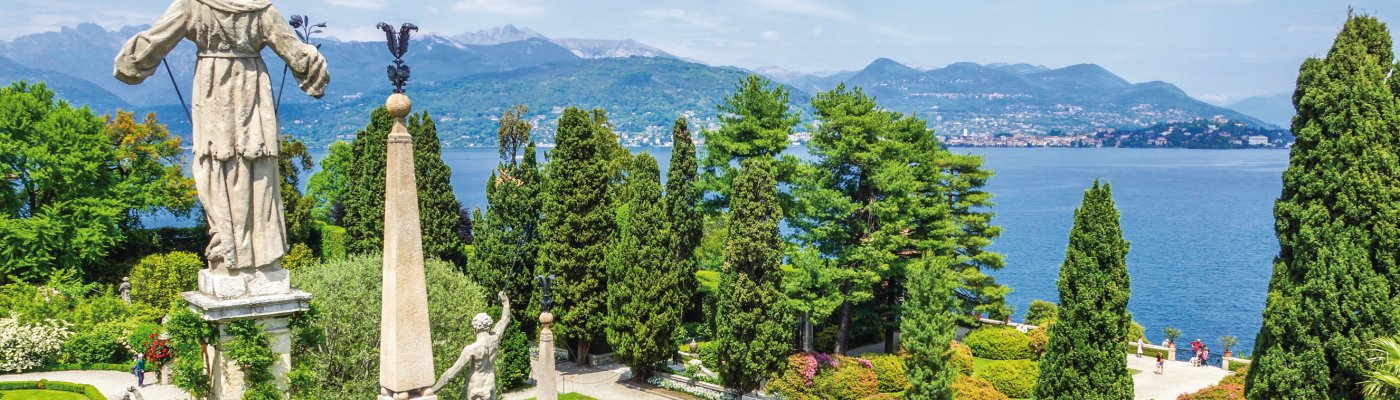 Blick von der Isola Bella auf den Lago Maggiore