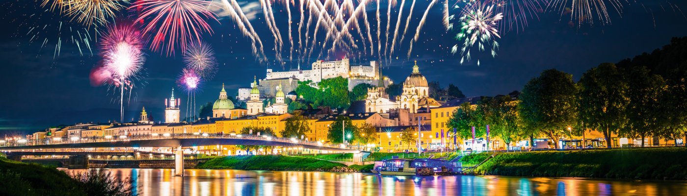 Silvesterreisen ab Fürth Feuerwerk über der Festung Hohensalzburg