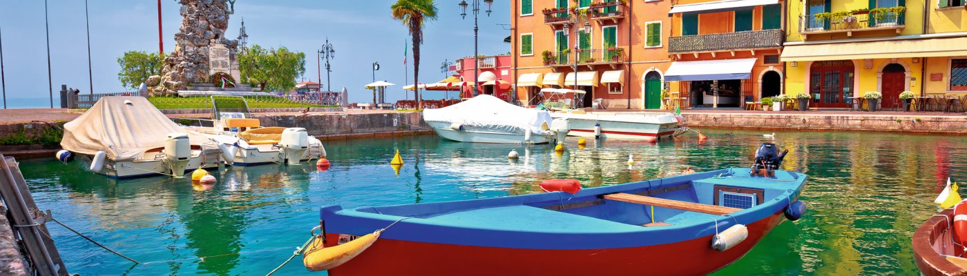 Ab Forchheim an den Gardasee Bootshafen in Lazise