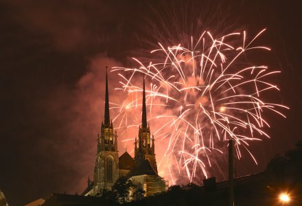 Feuerwerk über dem Brünner Dom © Czech Tourism