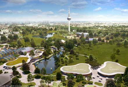 BUGA 23 Mannheim © Rendering: BEZ + KOCK Architekten